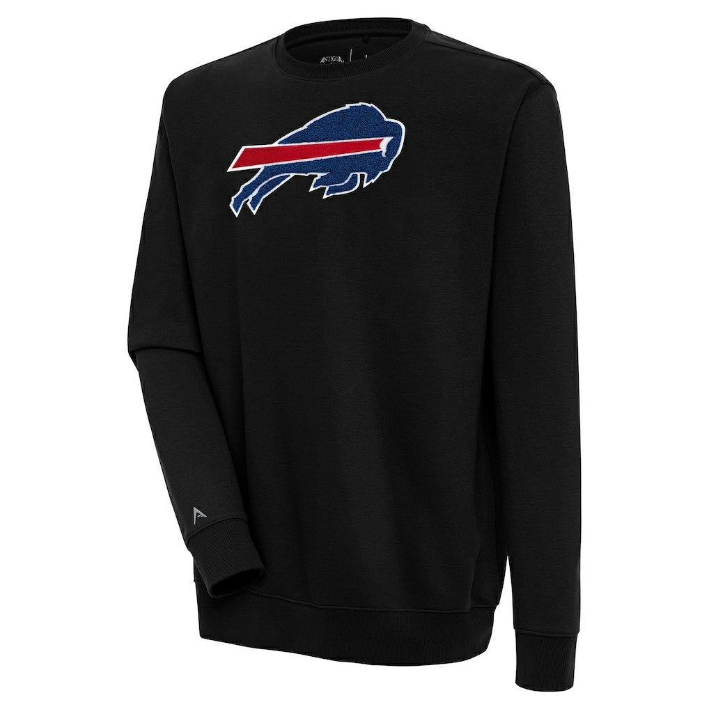 Buffalo Bills Antigua Victory Crewneck Pullover Sweatshirt - Black - NFL