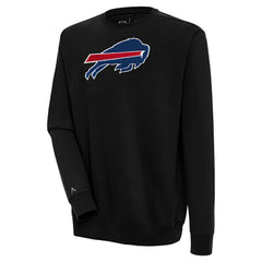 Buffalo Bills Antigua Victory Crewneck Pullover Sweatshirt - Black - NFL