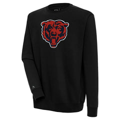 Chicago Bears Antigua Victory Crewneck Pullover Sweatshirt - Black - NFL