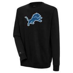 Detroit Lions Antigua Victory Crewneck Pullover Sweatshirt - Black - NFL