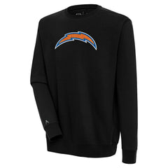 Los Angeles Chargers Antigua Victory Crewneck Pullover Sweatshirt - Black - NFL