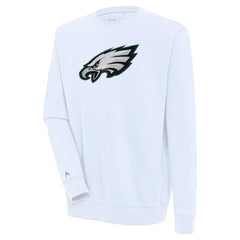 Philadelphia Eagles Antigua Victory Crewneck Pullover Sweatshirt - White - NFL
