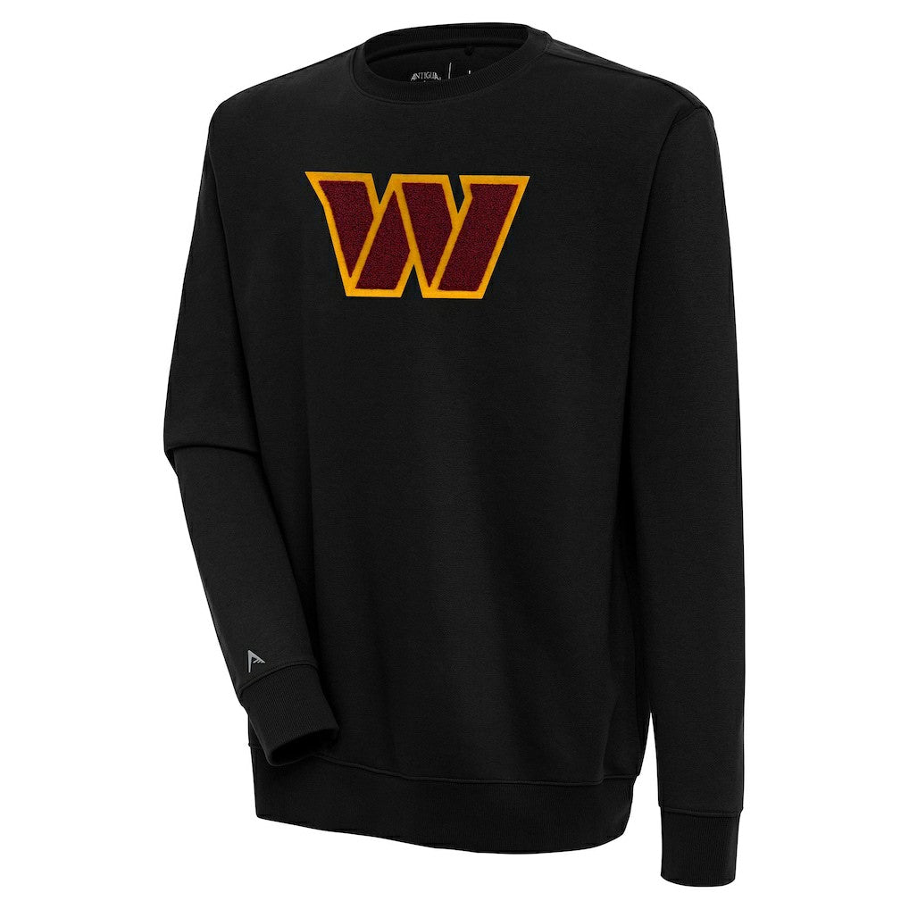 Washington Commanders Antigua Victory Crewneck Pullover Sweatshirt - Black - NFL