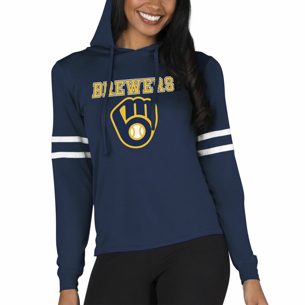 Milwaukee Brewers Concepts Sport Women's Marathon Lightweight Lounge Pullover Hoodie for sale