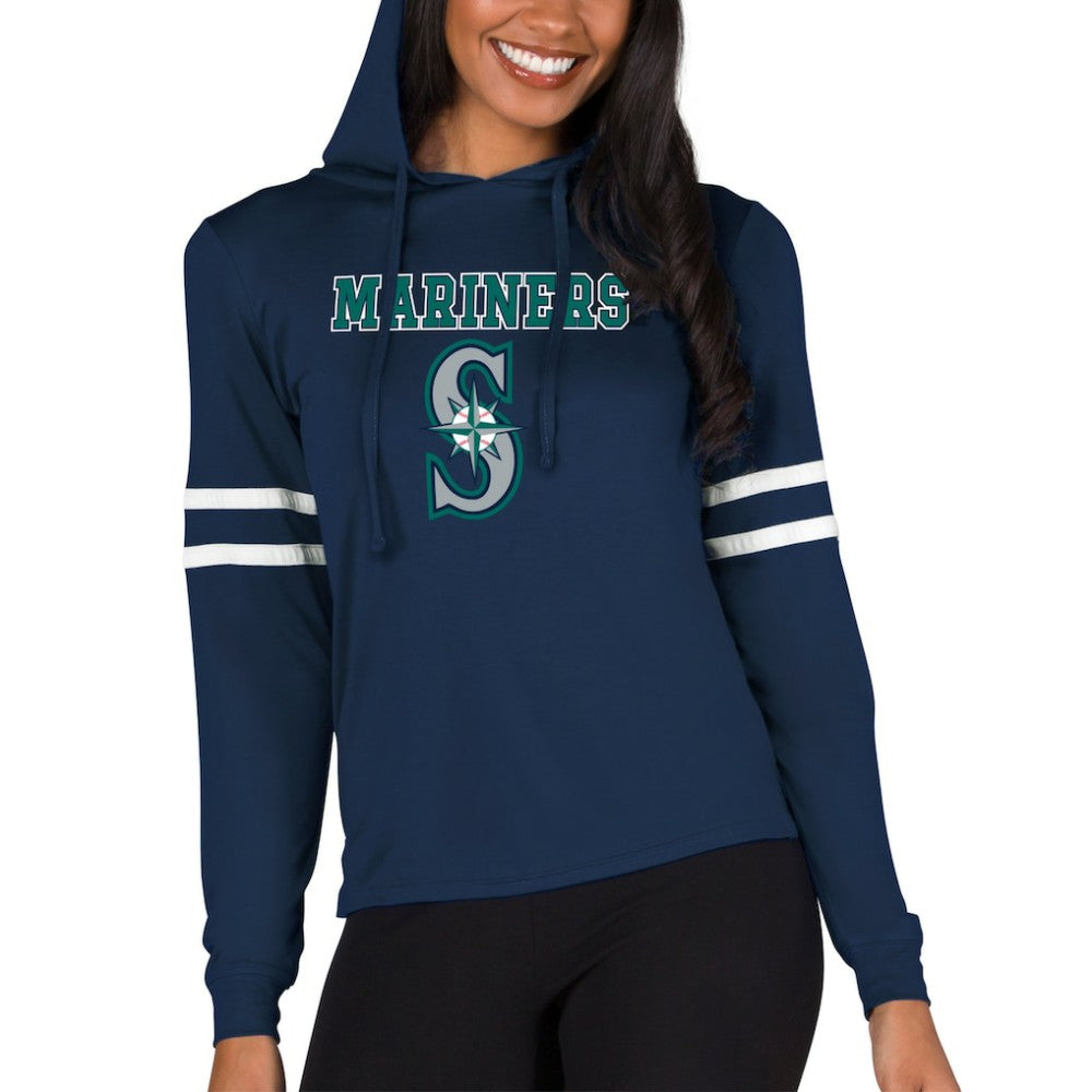 Seattle Mariners Concepts Sport Women's Marathon Lightweight Lounge Pullover Hoodie Discount
