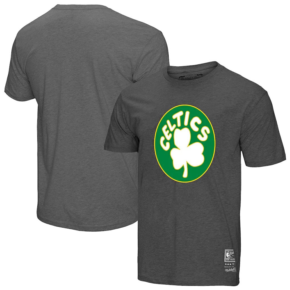 Mitchell & Ness Boston Celtics Unisex Hardwood Classics MVP Throwback Logo T-Shirt Heather Gray