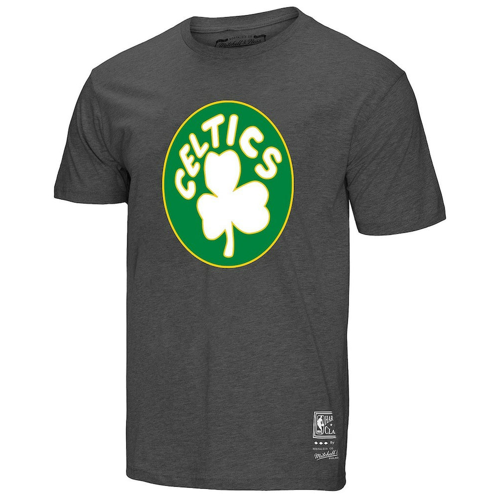 Mitchell & Ness Boston Celtics Unisex Hardwood Classics MVP Throwback Logo T-Shirt Heather Gray