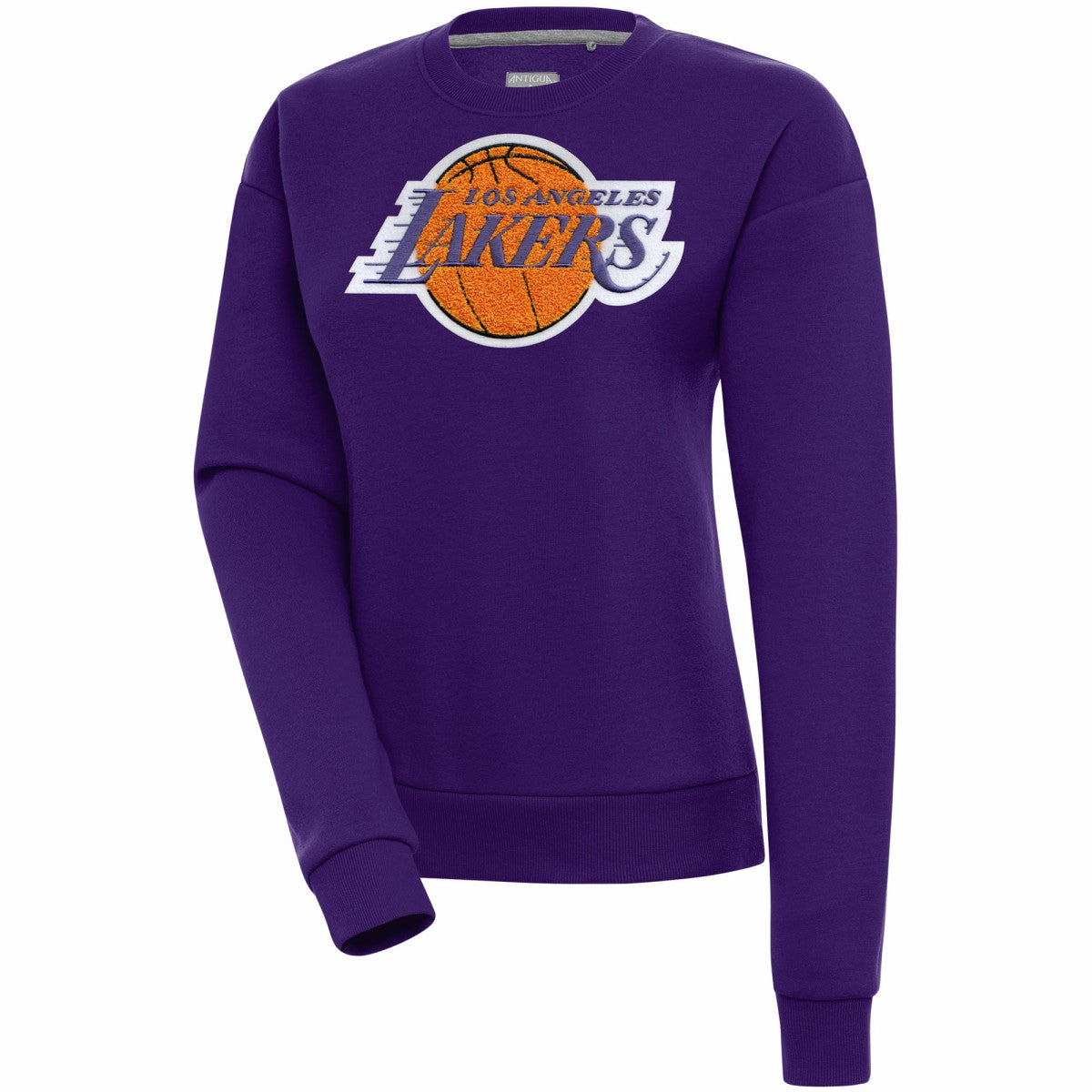 Los Angeles Lakers Antigua Women's Victory Crewneck Pullover Sweatshirt Purple