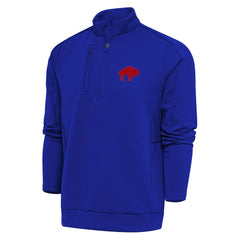 Buffalo Bills Adult Throwback Logo Generation Quarter-Zip Pullover Top - Royal - NFL