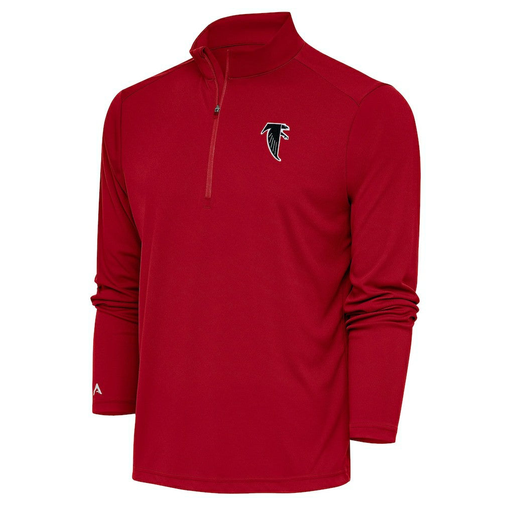 Atlanta Falcons Adult Throwback Logo Tribute Quarter-Zip Pullover - Red - NFL