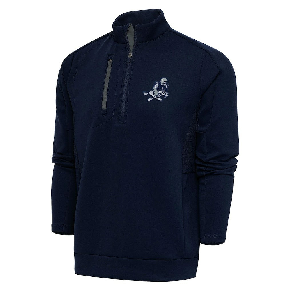 Dallas Cowboys Adult Throwback Logo Generation Quarter-Zip Pullover Top - Navy - NFL