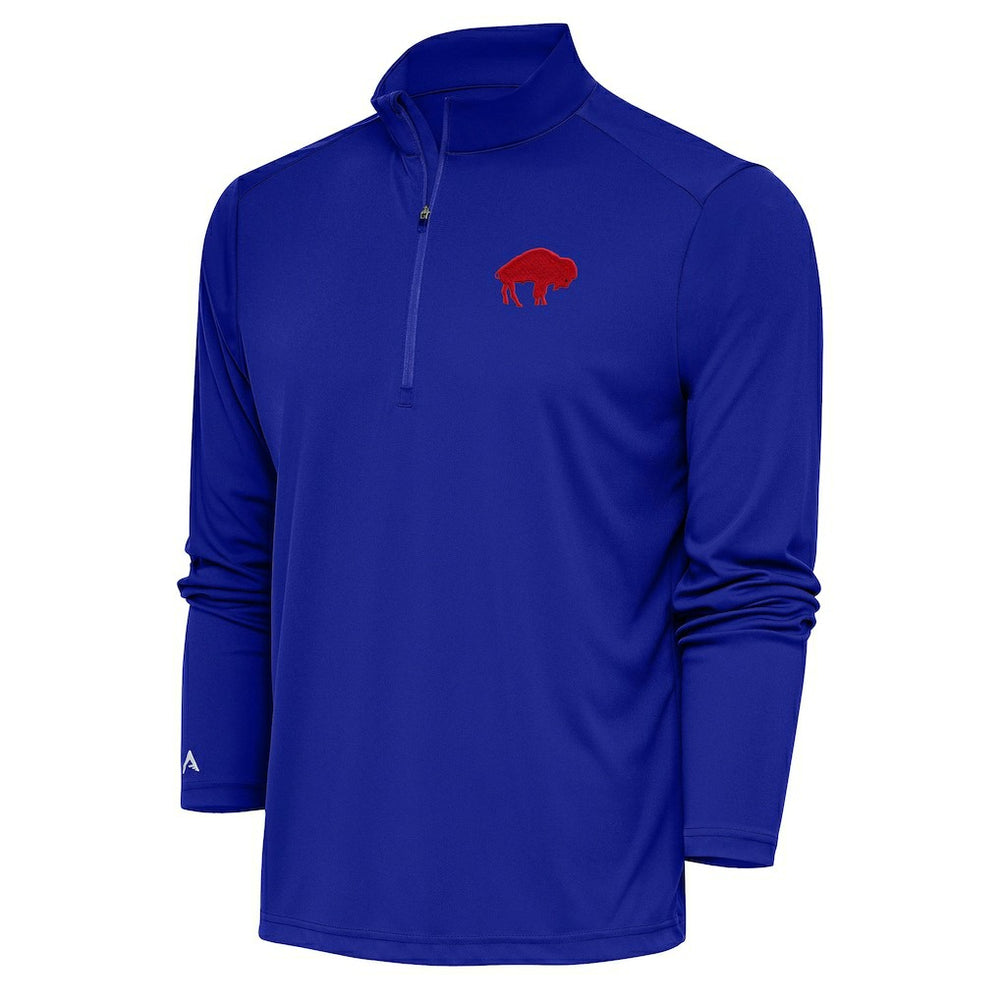 Buffalo Bills Adult Throwback Logo Tribute Quarter-Zip Pullover - Royal - NFL