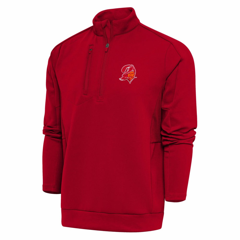 Tampa Bay Buccaneers Adult Throwback Logo Generation Quarter-Zip Pullover Top - Red - NFL