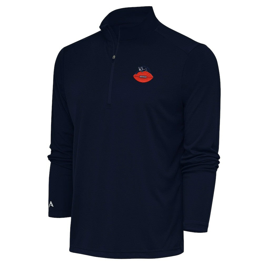 Chicago Bears Adult Throwback Logo Tribute Quarter-Zip Pullover - Navy - NFL