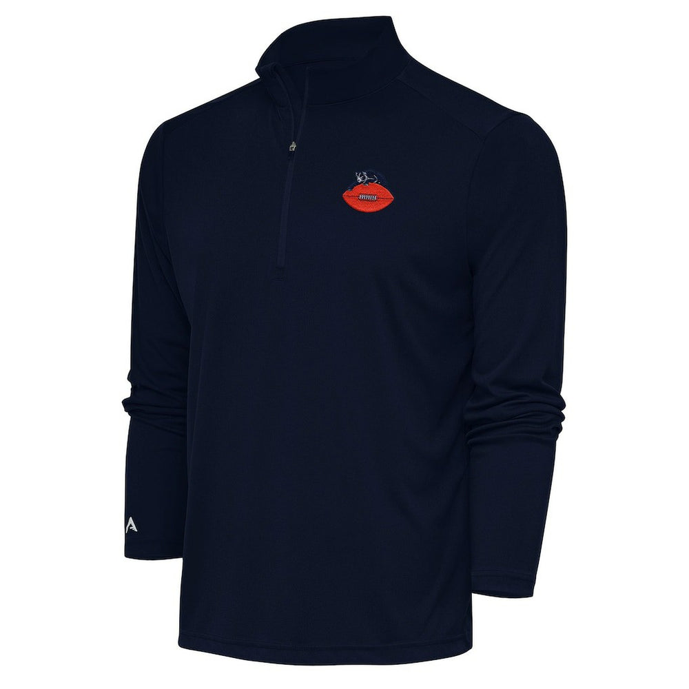Chicago Bears Adult Throwback Logo Tribute Quarter-Zip Pullover - Navy - NFL