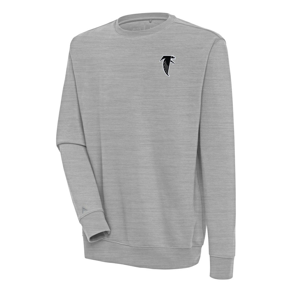 Atlanta Falcons Adult Throwback Logo Victory Pullover Sweatshirt - Heather Gray - NFL