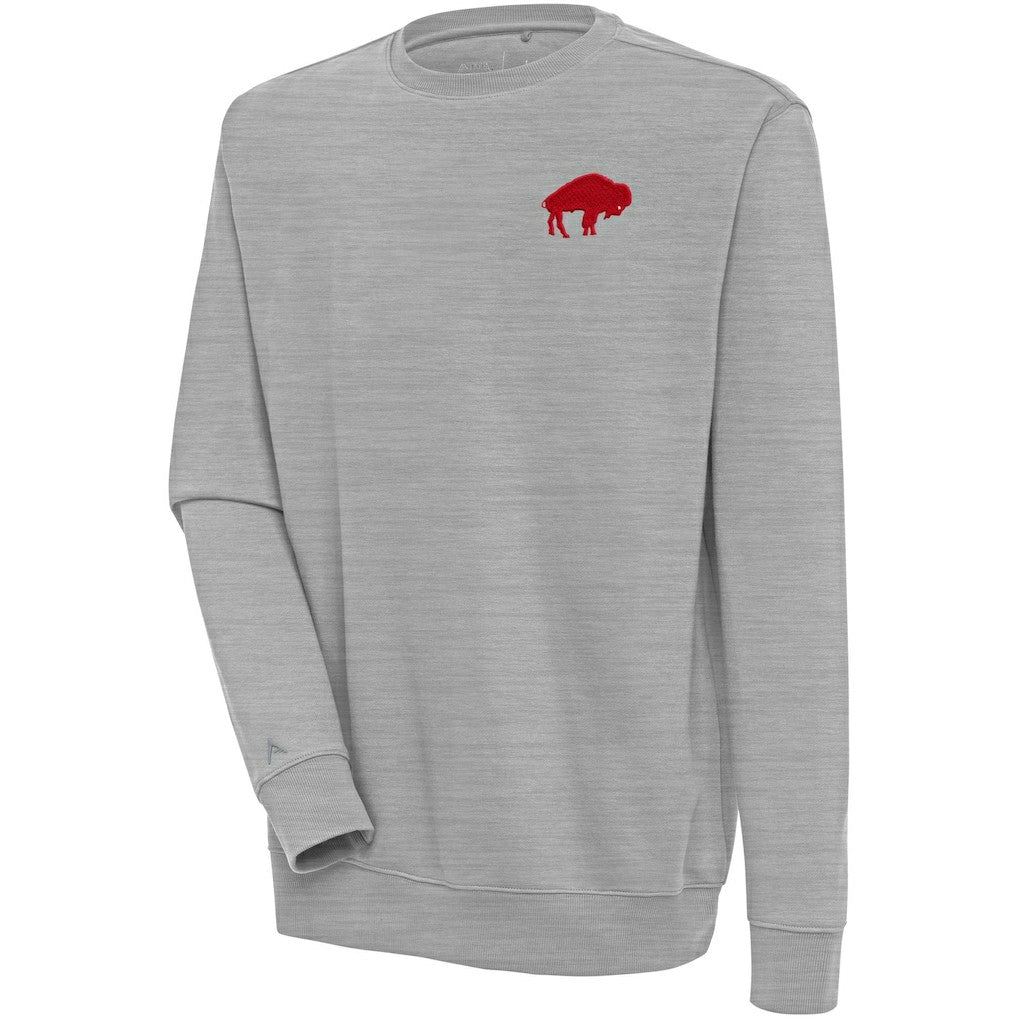 Buffalo Bills Adult Throwback Logo Victory Pullover Sweatshirt - Heather Gray - NFL