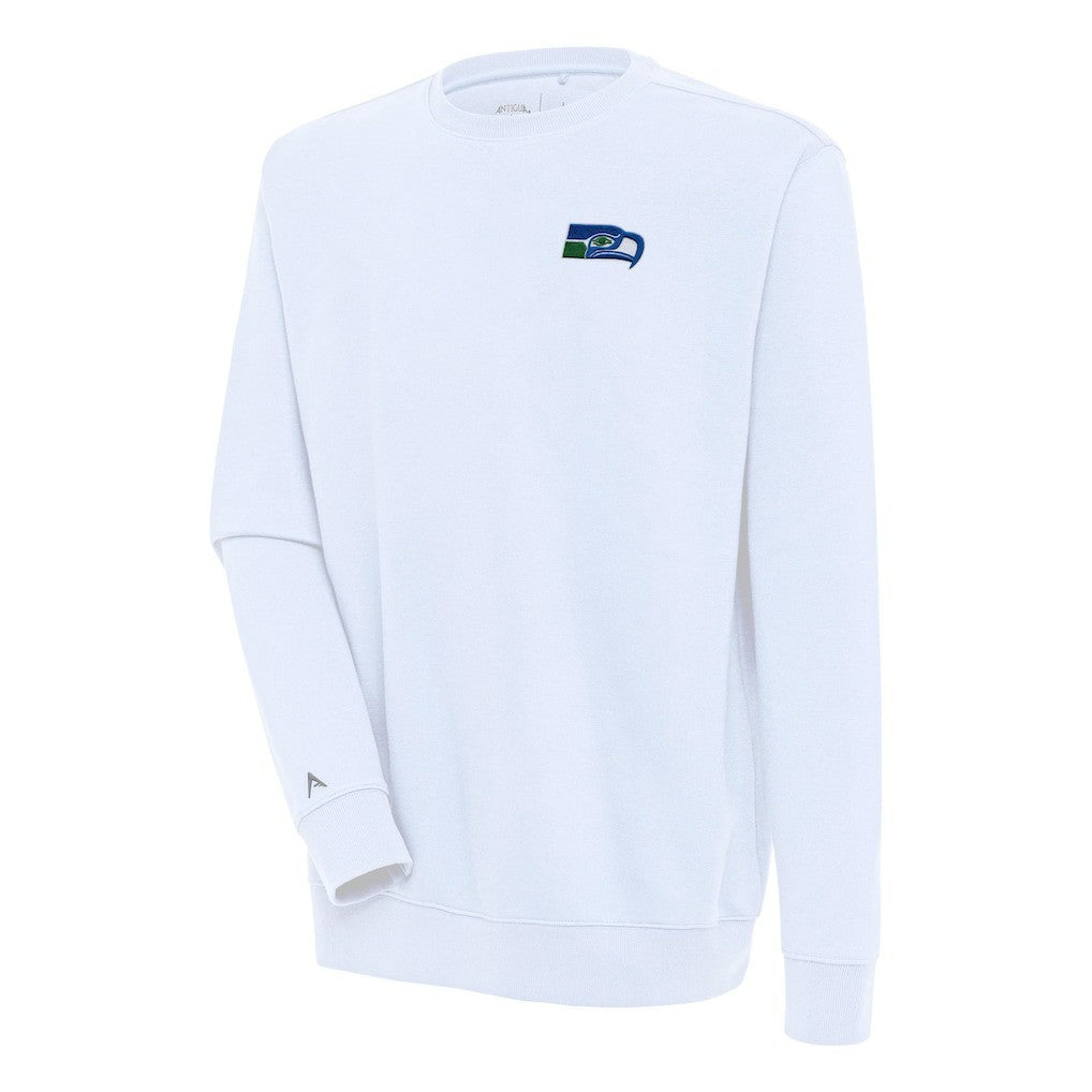 Seattle Seahawks Adult Throwback Logo Victory Pullover Sweatshirt - White - NFL