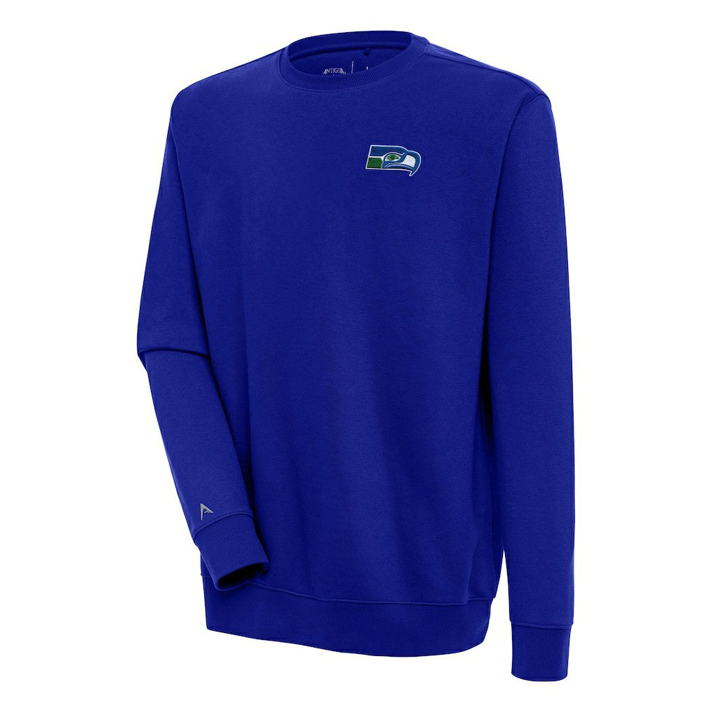 Seattle Seahawks Adult Throwback Logo Victory Pullover Sweatshirt - Royal - NFL