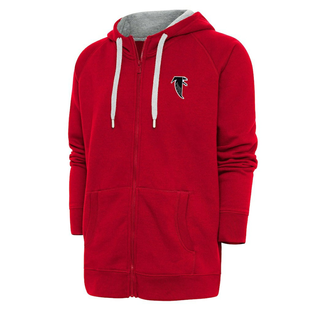 Atlanta Falcons Adult Throwback Logo Victory Full-Zip Hoodie - Red - NFL