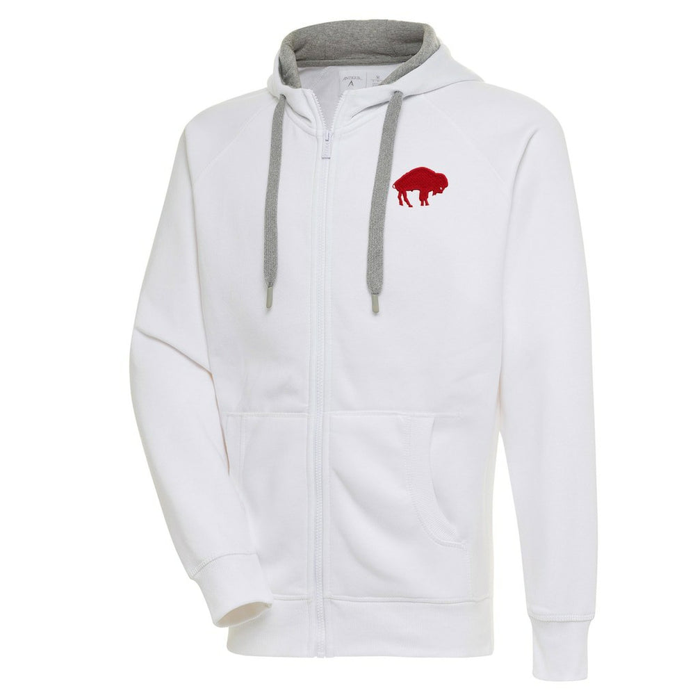 Buffalo Bills Adult Throwback Logo Victory Full-Zip Hoodie - White - NFL