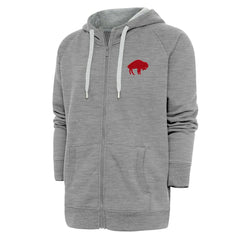 Buffalo Bills Adult Throwback Logo Victory Full-Zip Hoodie - Heather Gray - NFL