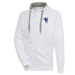 Indianapolis Colts Adult Throwback Logo Victory Full-Zip Hoodie - White - NFL