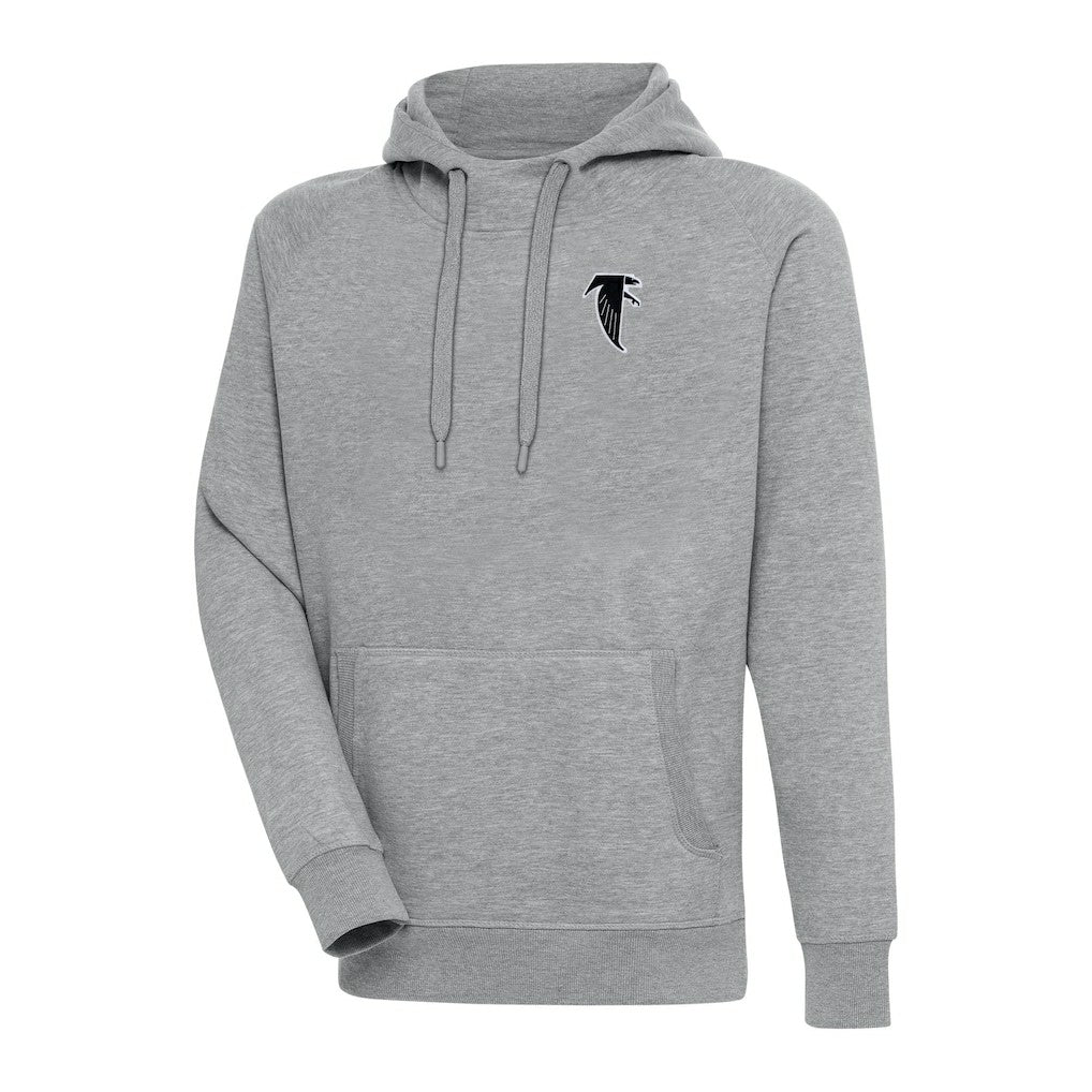 Atlanta Falcons Adult Throwback Logo Victory Pullover Hoodie - Heather Gray - NFL