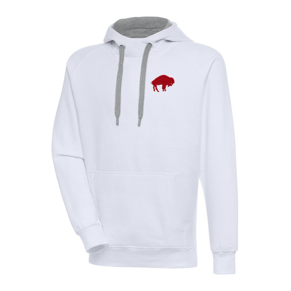 Buffalo Bills Adult Throwback Logo Victory Pullover Hoodie - White - NFL