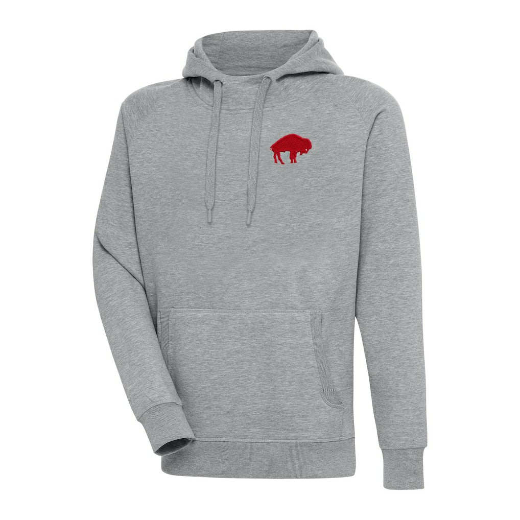 Buffalo Bills Adult Throwback Logo Victory Pullover Hoodie - Heather Gray - NFL