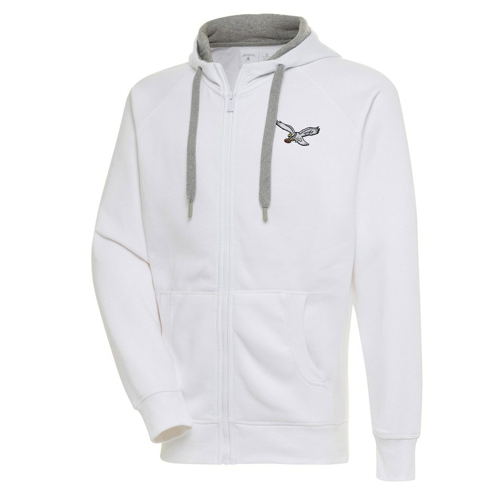 Philadelphia Eagles Adult Throwback Logo Victory Full-Zip Hoodie - White - NFL
