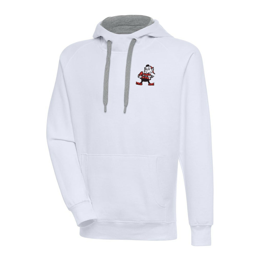 Cleveland Browns Adult Throwback Logo Victory Pullover Hoodie - White - NFL