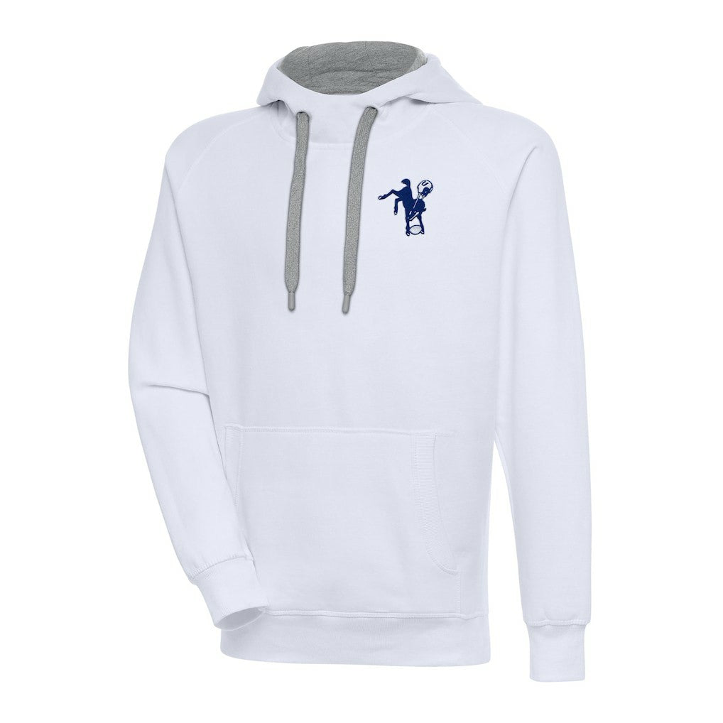 Indianapolis Colts Adult Throwback Logo Victory Pullover Hoodie - White - NFL