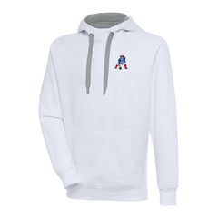 New England Patriots Adult Throwback Logo Victory Pullover Hoodie - White - NFL