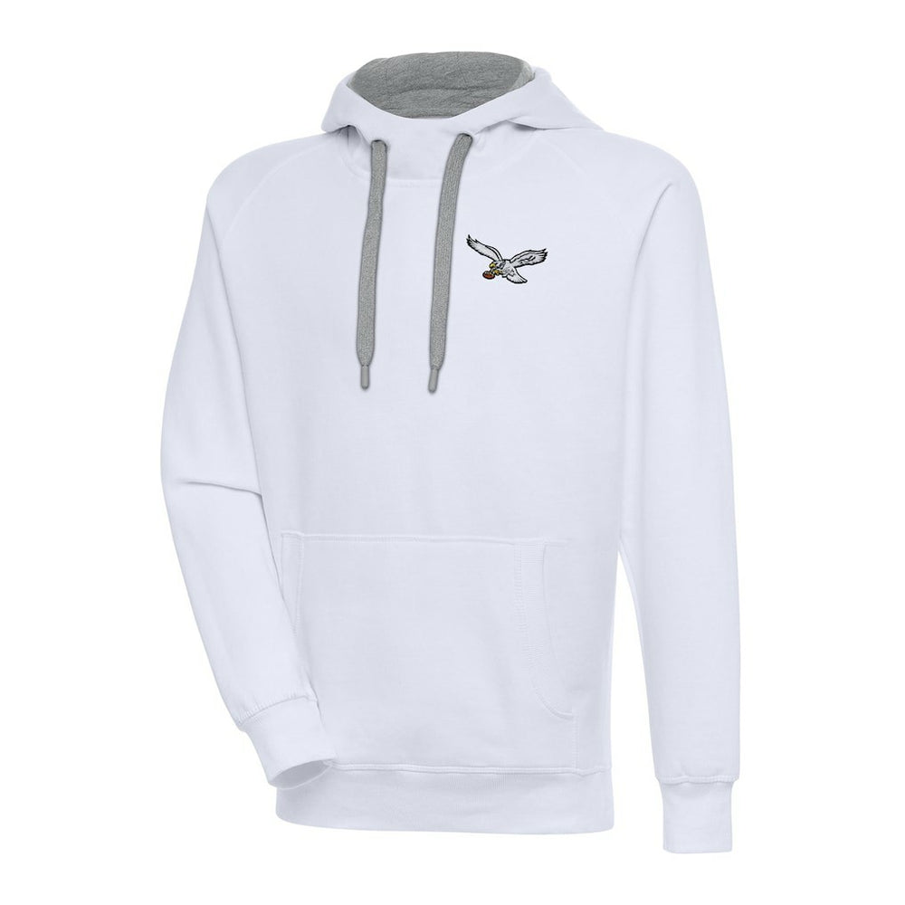 Philadelphia Eagles Adult Throwback Logo Victory Pullover Hoodie - White - NFL