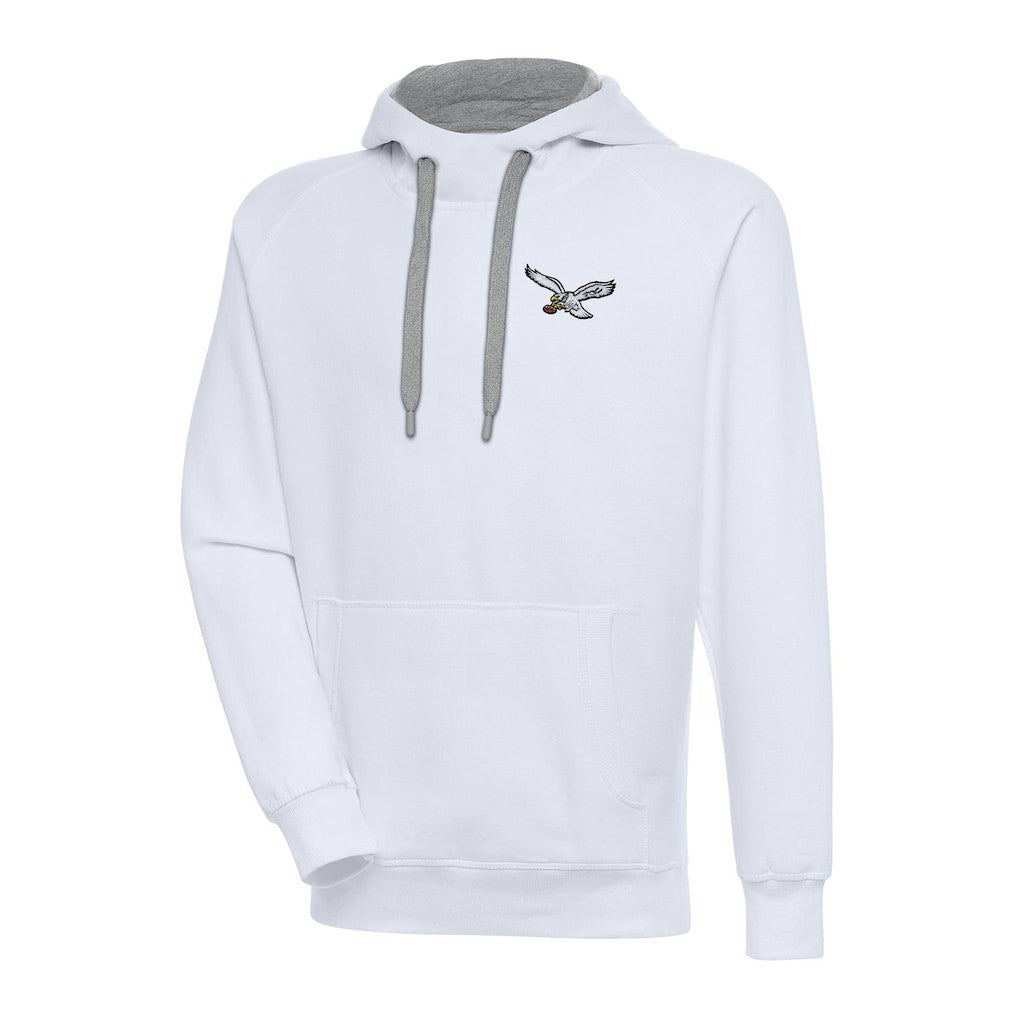 Philadelphia Eagles Adult Throwback Logo Victory Pullover Hoodie - White - NFL