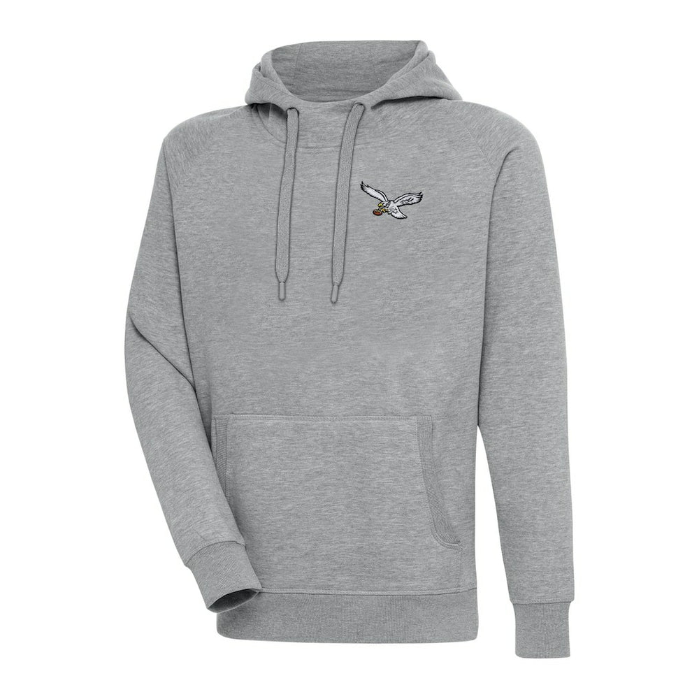 Philadelphia Eagles Adult Throwback Logo Victory Pullover Hoodie - Heather Gray - NFL