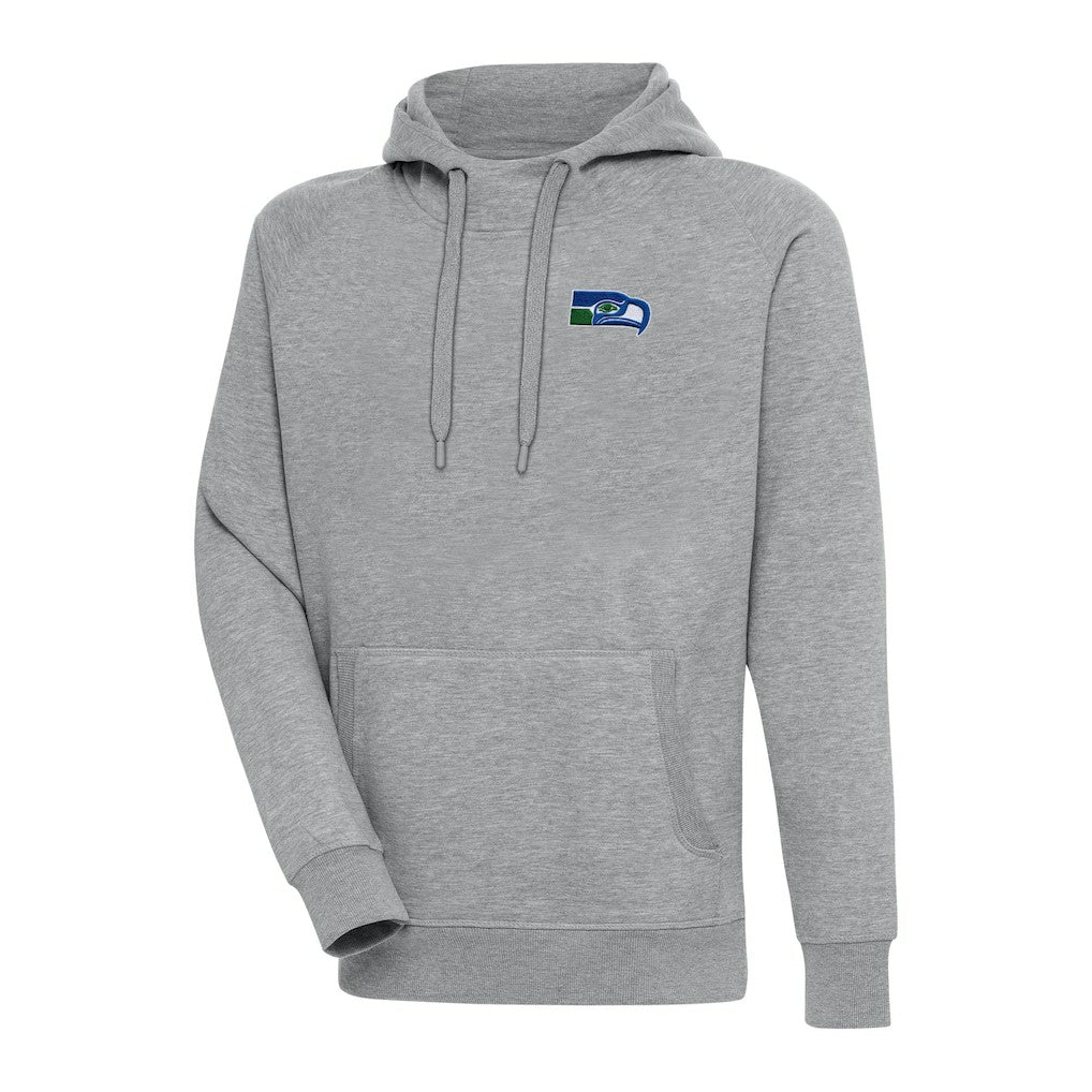 Seattle Seahawks Adult Throwback Logo Victory Pullover Hoodie - Heather Gray - NFL