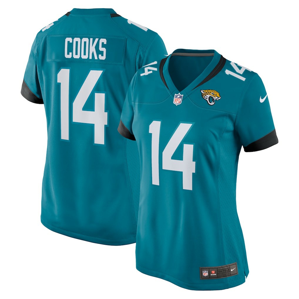 Elijah Cooks Jacksonville Jaguars Women's Team Game Jersey - Teal - Nike