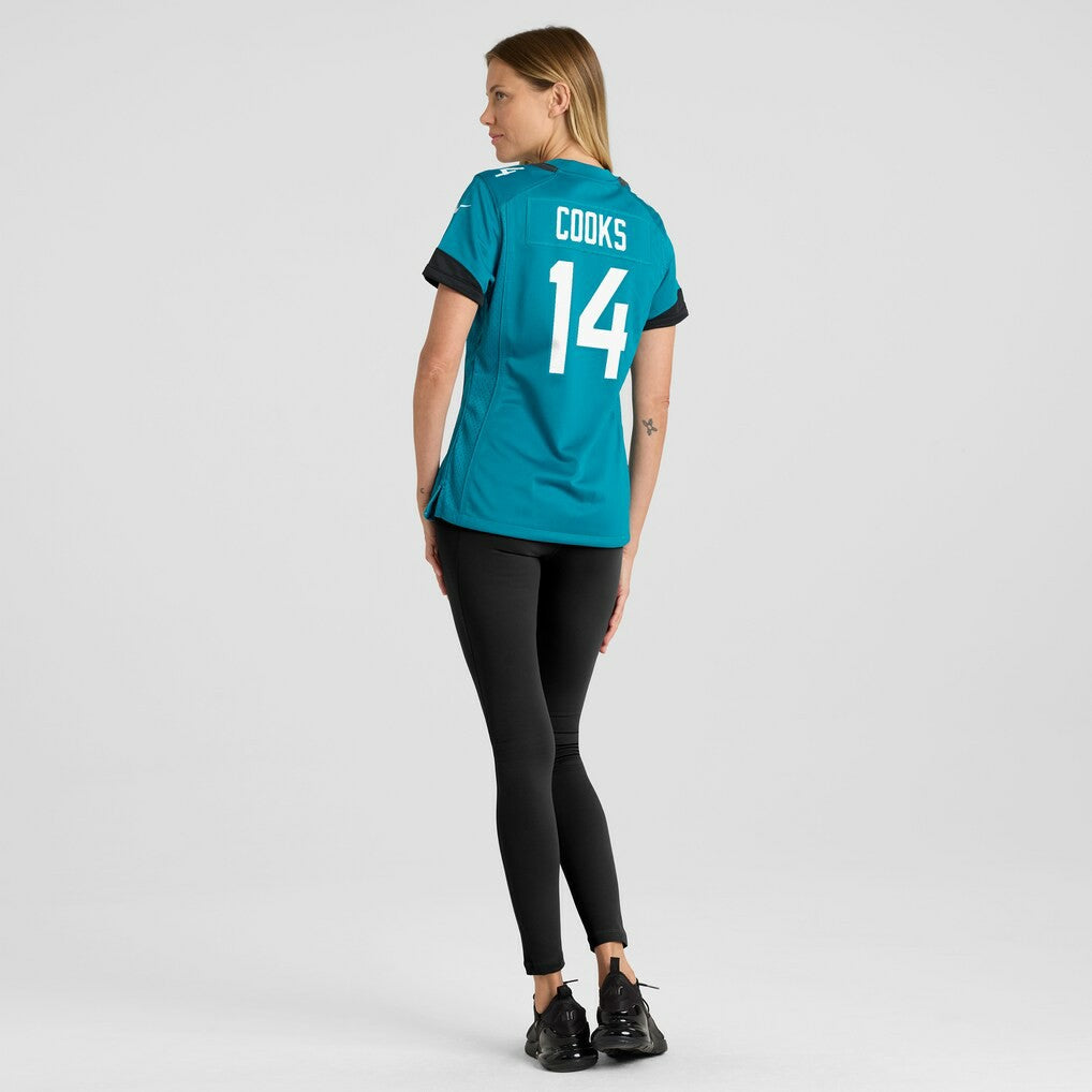 Elijah Cooks Jacksonville Jaguars Women's Team Game Jersey - Teal - Nike