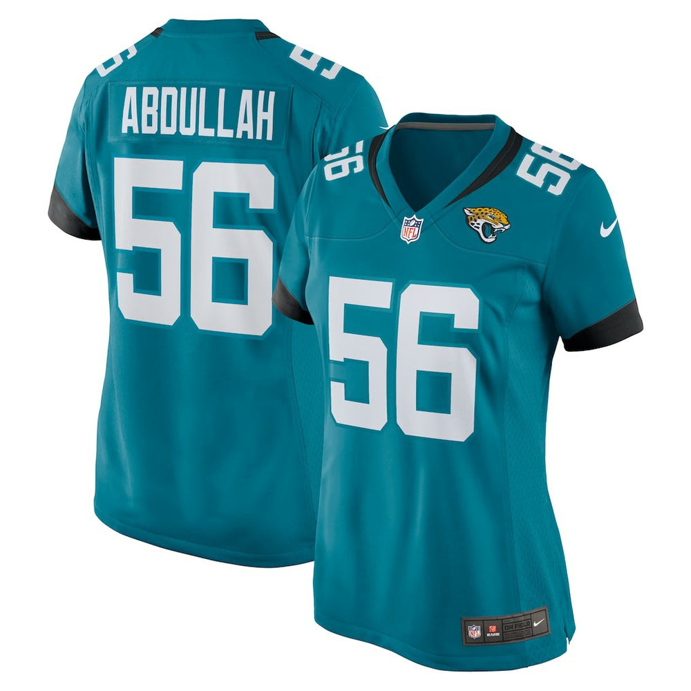 Yasir Abdullah Jacksonville Jaguars Women's Team Game Jersey - Teal - Nike