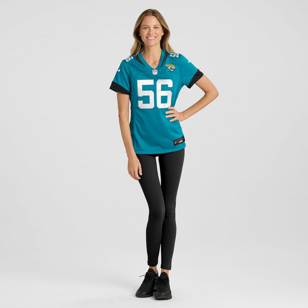 Yasir Abdullah Jacksonville Jaguars Women's Team Game Jersey - Teal - Nike