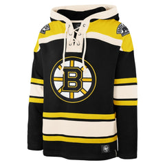 Boston Bruins '47 Big & Tall Superior Lacer Pullover Hoodie - Black | 47 brand discount