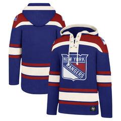 New York Rangers '47 Big & Tall Superior Lacer Pullover Hoodie - Blue | 47 brand Clearance