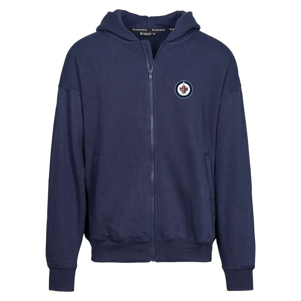 Winnipeg Jets Levelwear Uphill Insignia Full-Zip Hoodie - Navy | NHL sale