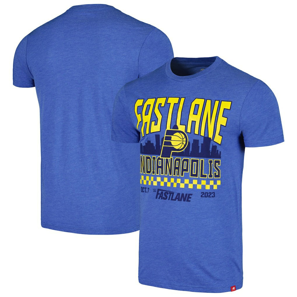 Sportiqe Fastlane x Indiana Pacers Tri-Blend T-Shirt Blue