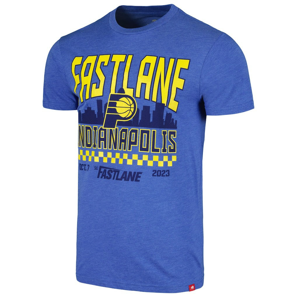 Sportiqe Fastlane x Indiana Pacers Tri-Blend T-Shirt Blue