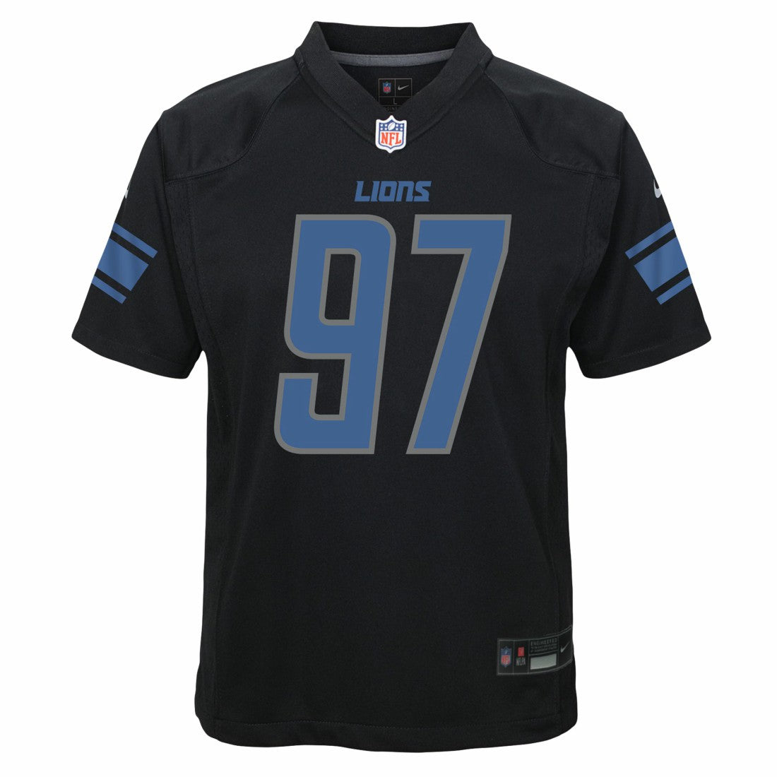 Aidan Hutchinson Detroit Lions Youth Game Jersey - Black - Nike