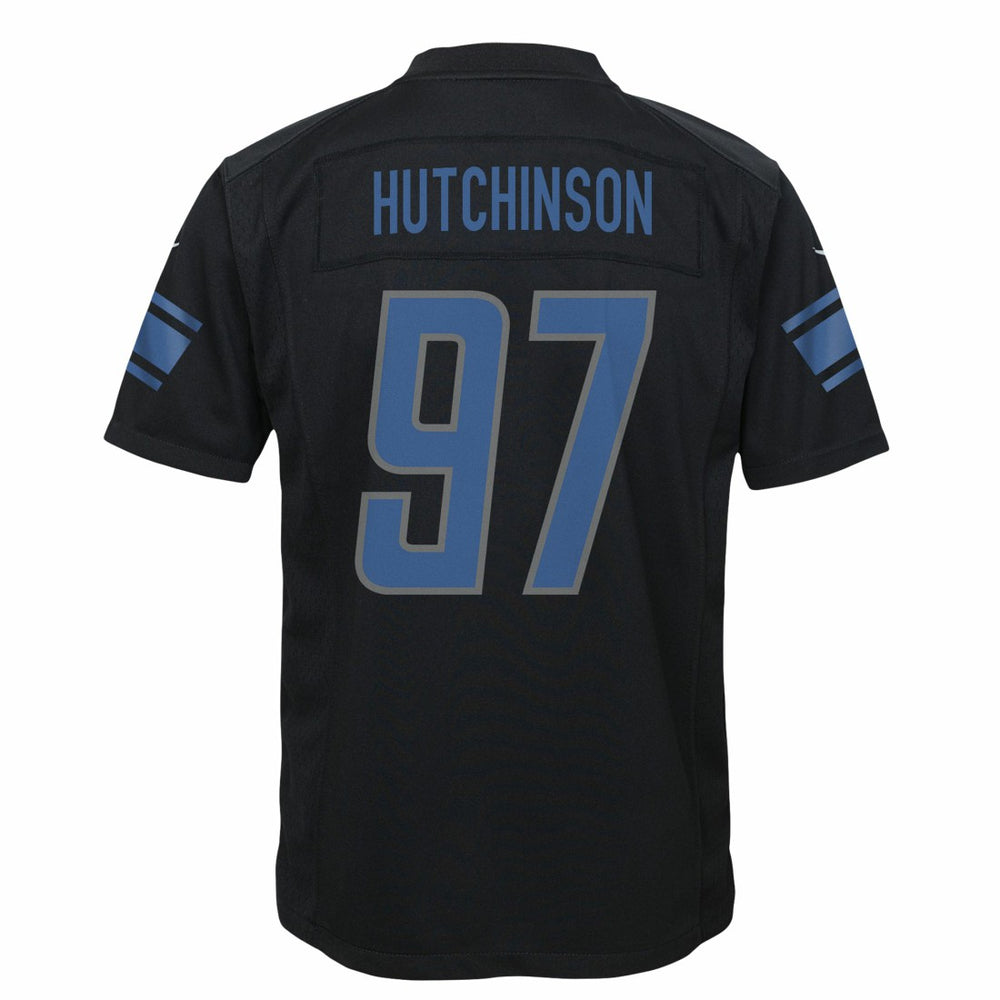 Aidan Hutchinson Detroit Lions Youth Game Jersey - Black - Nike