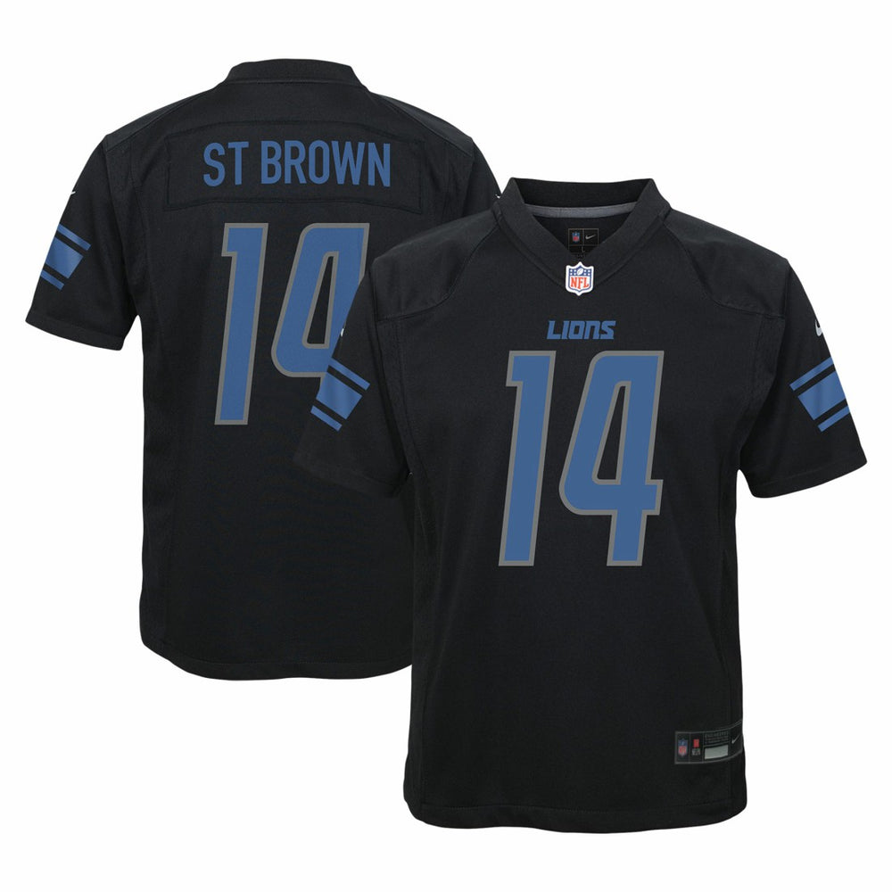 Amon-Ra St. Brown Detroit Lions Youth Game Jersey - Black - Nike